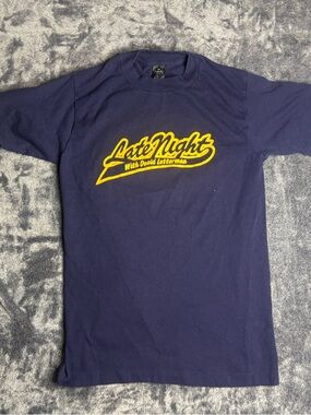 Vintage with Yellow 'Late Night With David Letterman single stitch size Large